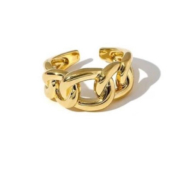 π18K gold plated chunky open ring - Picture 7 of 7